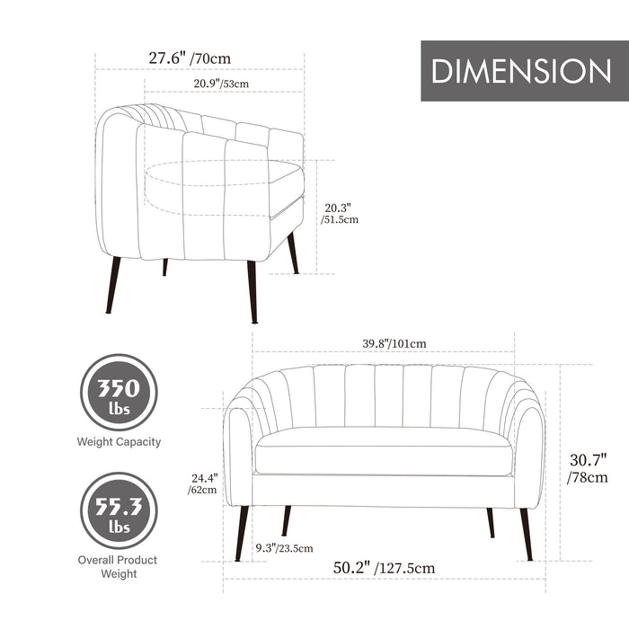 3 Piece Living Room Furniture Set Sofa & Armchairs