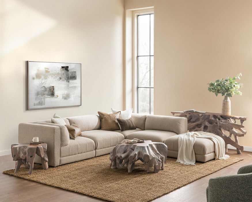 Adalynne - Upholstered Square Ottoman - Buttermilk