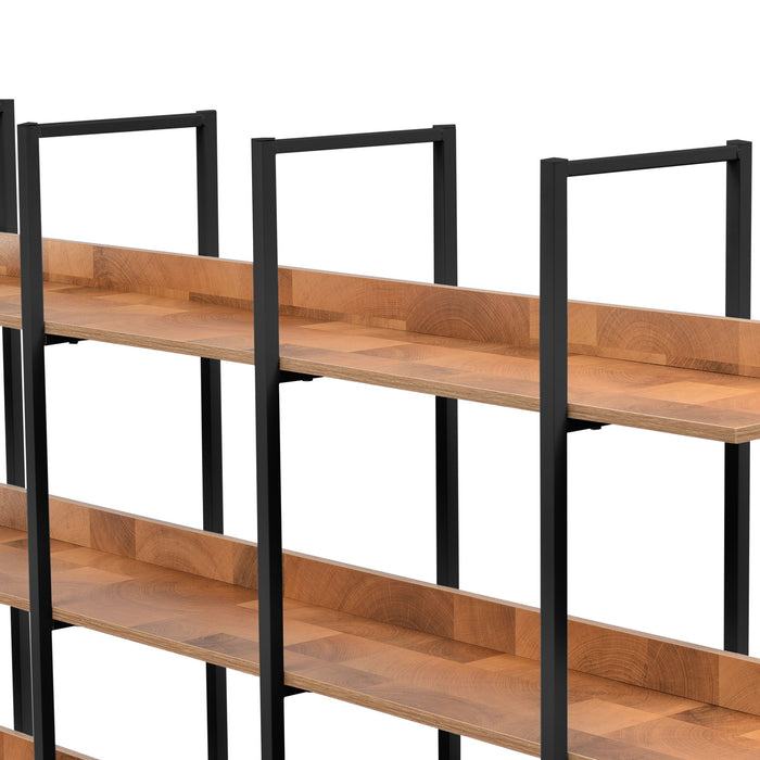 Vintage Industrial 5 Tier Open Bookcase
