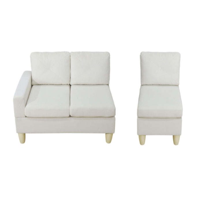 Modular L - Shaped Sectional Sofa 6 Seater 4 Piece Couch With Chaise