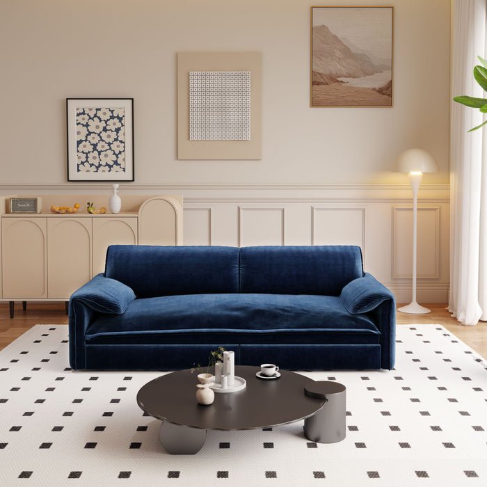 Queen Pull Out Sofa Bed With Side Storage