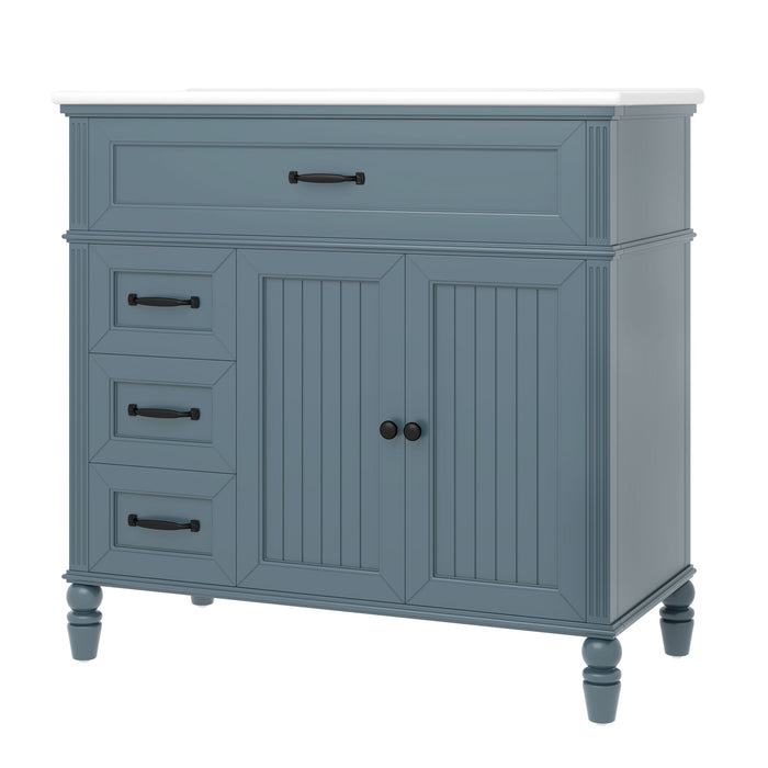 Bathroom Vanity With Sink, Freestanding Cabinet & Drawers