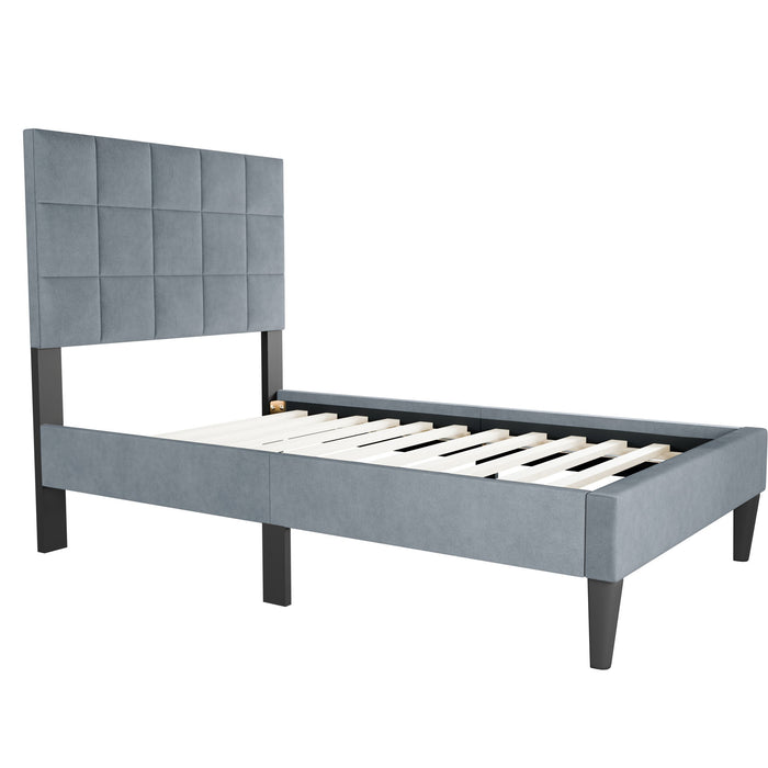 Modern Bed With Adjustable Headboard