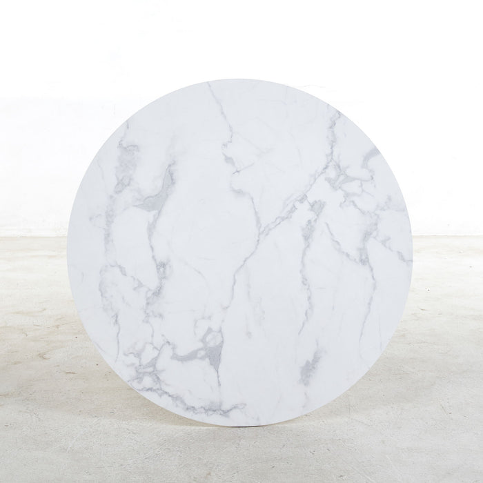 Cross Leg Dining Table With Round Top, For 4 - 6 People - White