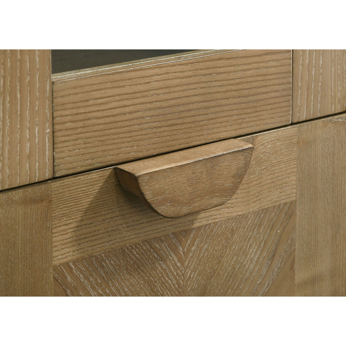 Dreydon - 4 Door Display Cabinet - Light Brown