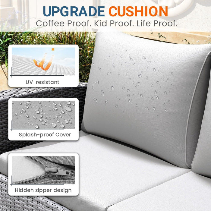 Modern Patio Set With Table And Cushions