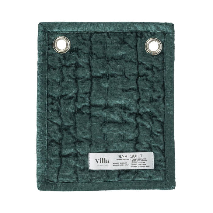 Bari - Velvet Quilt - Emerald