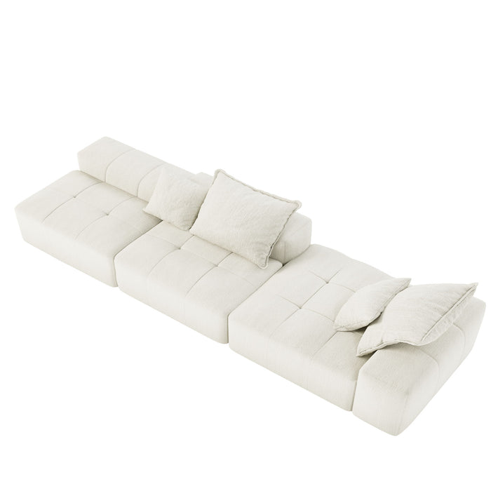 Modern Oversized Diy Combination Modular Sectional Sofa With Pillows