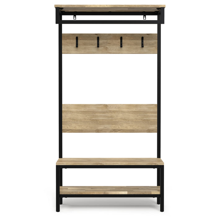 Westmont - Entryway Hall Tree Bench - Natural