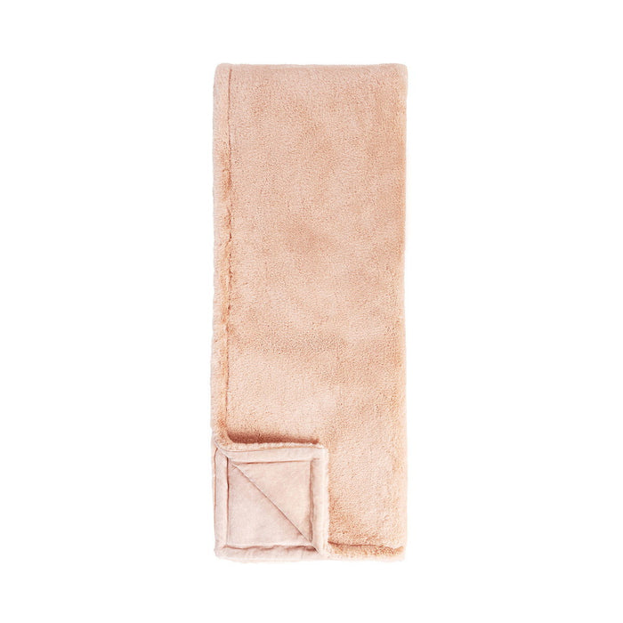Throws - 50" x 70" Taiga Throw - Faux Fur Peach
