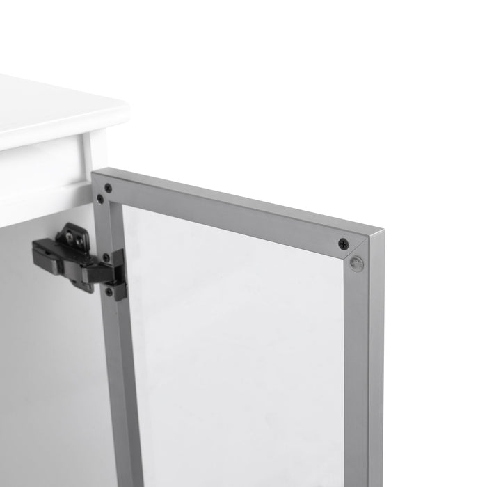 Wall Mounted Bathroom Vanity With Sink, 2 Soft Close Doors, Cabinet & Half Door