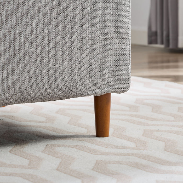 Wide Modern Double Sided Upholstered Chaise Lounge