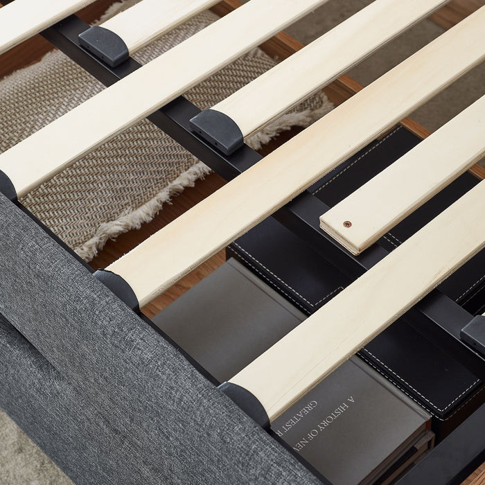 Daybed With Trundle And Storage Drawers, Flat Arms With Pocket