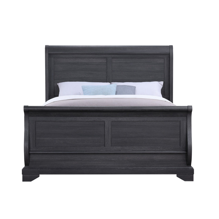 Colville - Queen Sleigh Bed With Curved Headboard And Footboard - Black