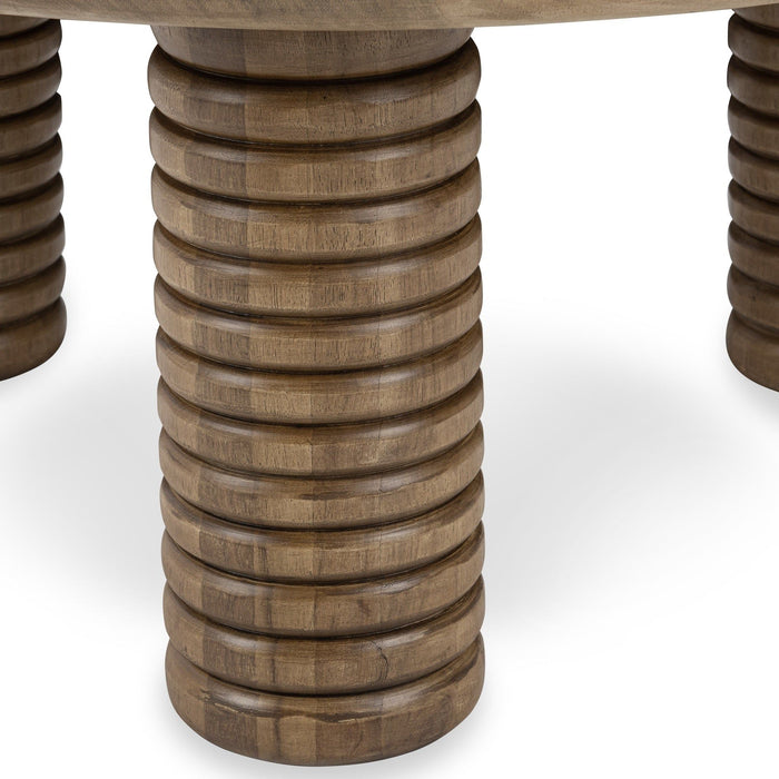 Ilaria - Reclaimed Wood Round Coffee Table - Sand Washed