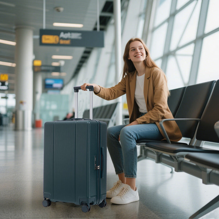 20" / 24" / 28" 3 Pieces / Set Spinner Wheel Luggage, Carry On Suitcase, Matching Color, TSA Combination Lock