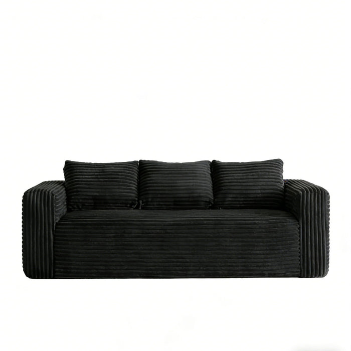 Cloud Loveseat Sofa Couch, Compressed - Black