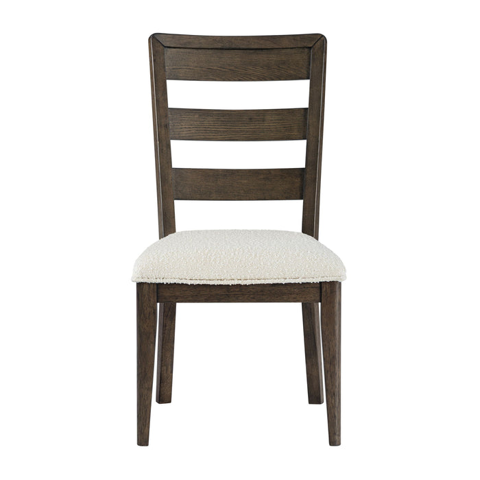 Upholstered Dining Chair With Ladder Back Design (Set of 2)