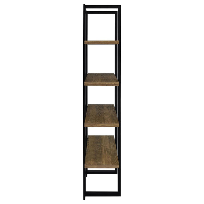 Mystrene - 4 Shelf Bookcase With Open Shelving Design - Black