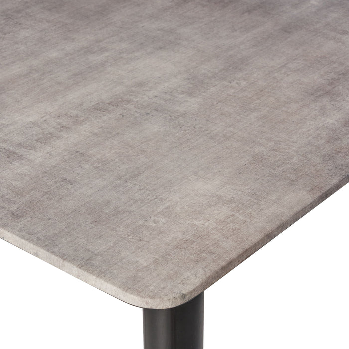 Chic Dining Table With High Pressure Laminate Top And Solid Wood Legs - Natural