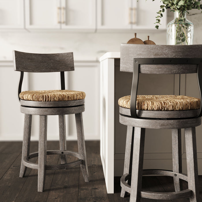 Stool With Natural Seagrass Seat
