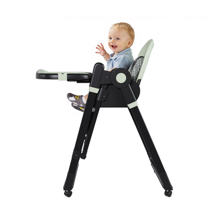 Convertible Baby High Chair To Rocker With 5 Point Harness