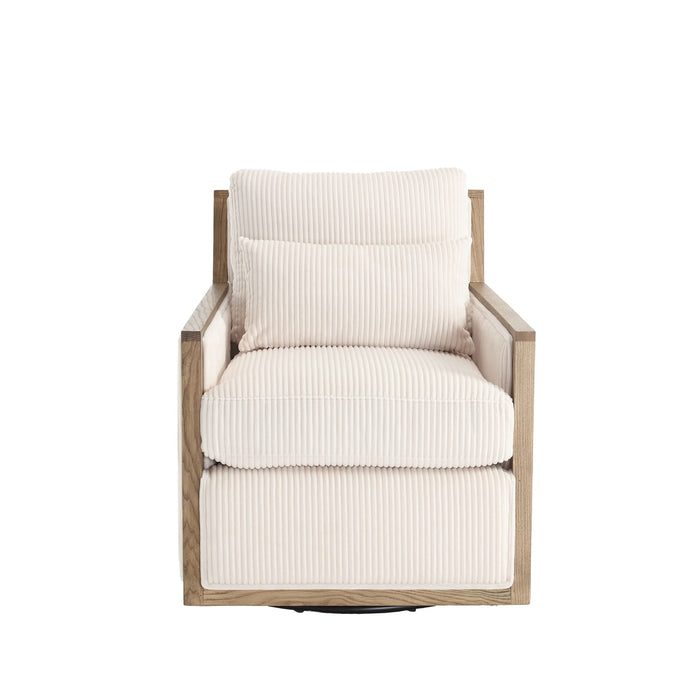 Comfy Accent Barrel Chair, 360 Degree Swivel