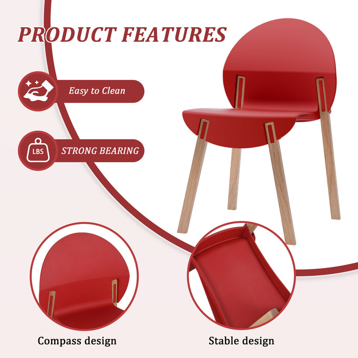 4 Piece Set Of Single Chairs With A Design Combining Modern And Traditional Elements