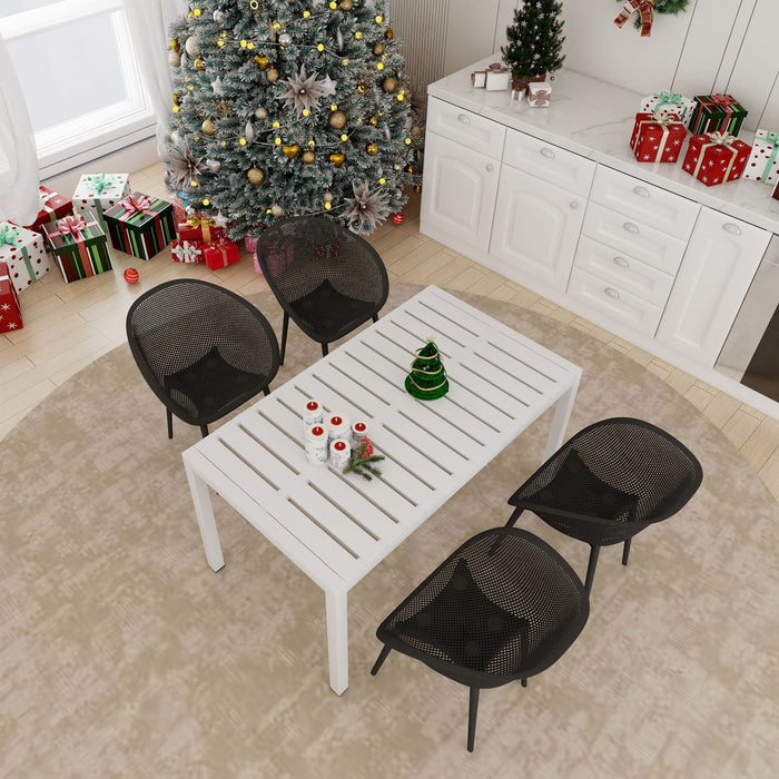 2 Piece Durable Single Chair With Mesh Hollow Out Design