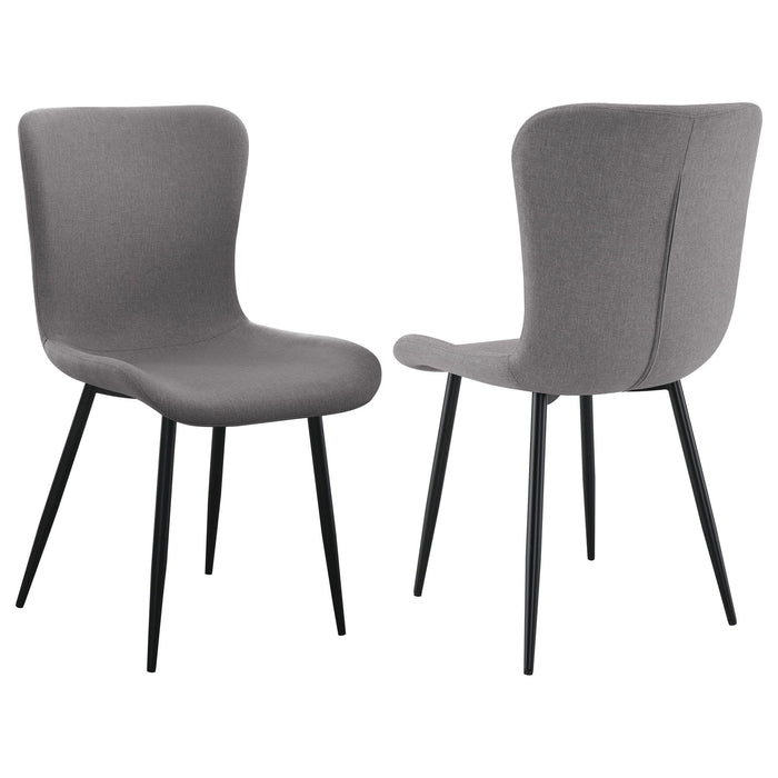 Grant - Upholstered Dining Side Chair (Set of 2) - Warm Gray