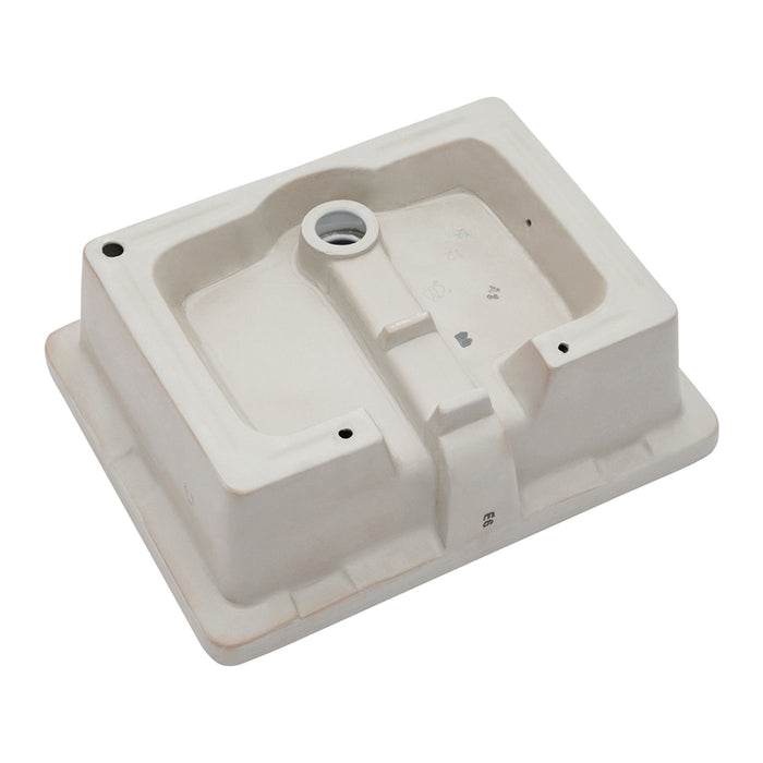 Modern Rectangular Undermount Bathroom Sink With Overflow Ceramic