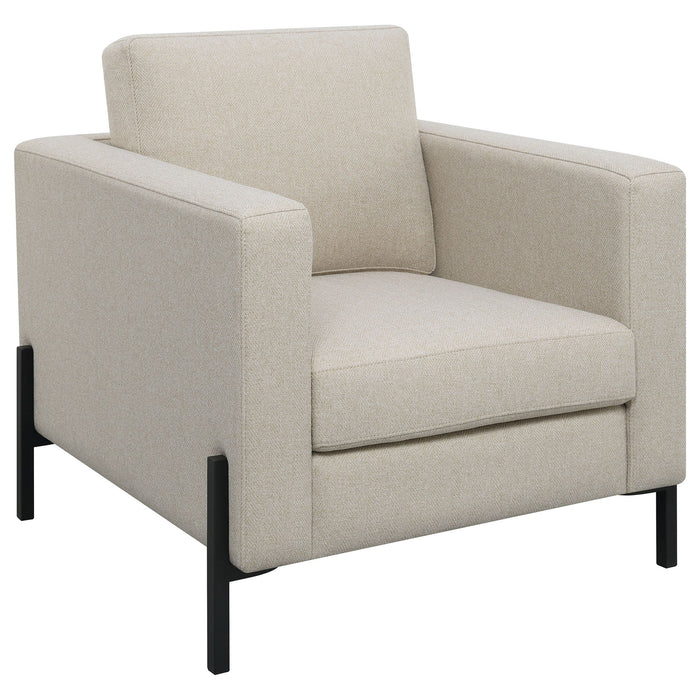 Tilly - 3 Piece Track Arm Sofa Set - Oatmeal