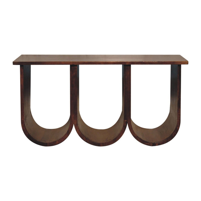 Triple Open Style Coffee Table - Beige / Brown