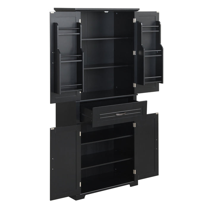 Bathroom Storage Cabinet With Doors And Drawer, Adjustable Shelf