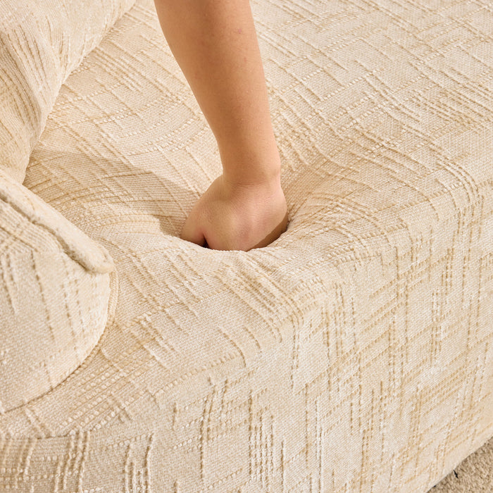 Curved Compressed Sofa, Nordic-Style Design For Living Room