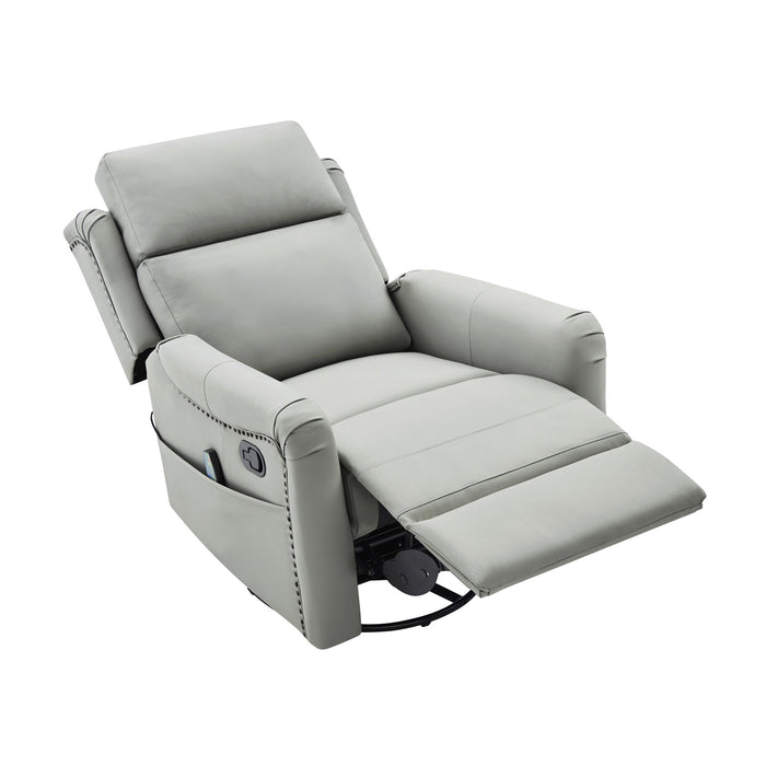 Manual Recliner Swivel Rocking Chair With 8 Point Massage And Heating