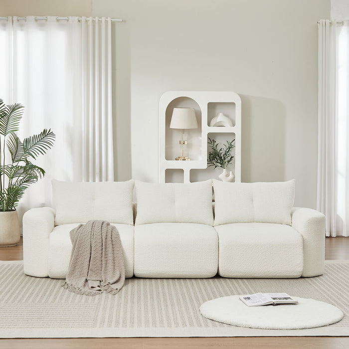 3 Seater With Thickened Armrests Sofa For Living Room