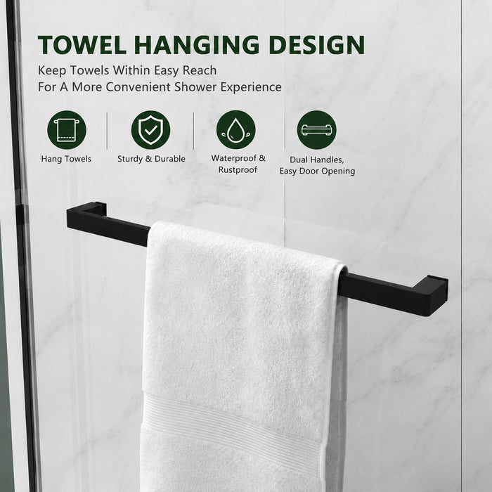 Semi-Frameless Double Sliding Shower Door
