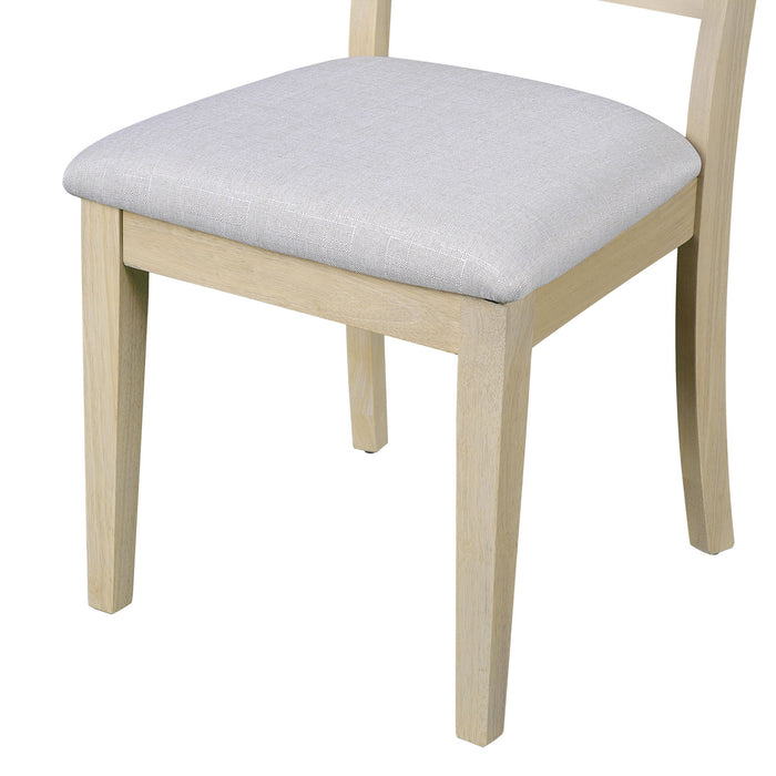 Upholstered Armless Chairs With High Ladder Back