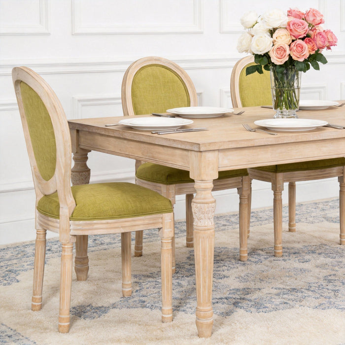Upholstered With Round Back Dining Chairs (Set of 2)