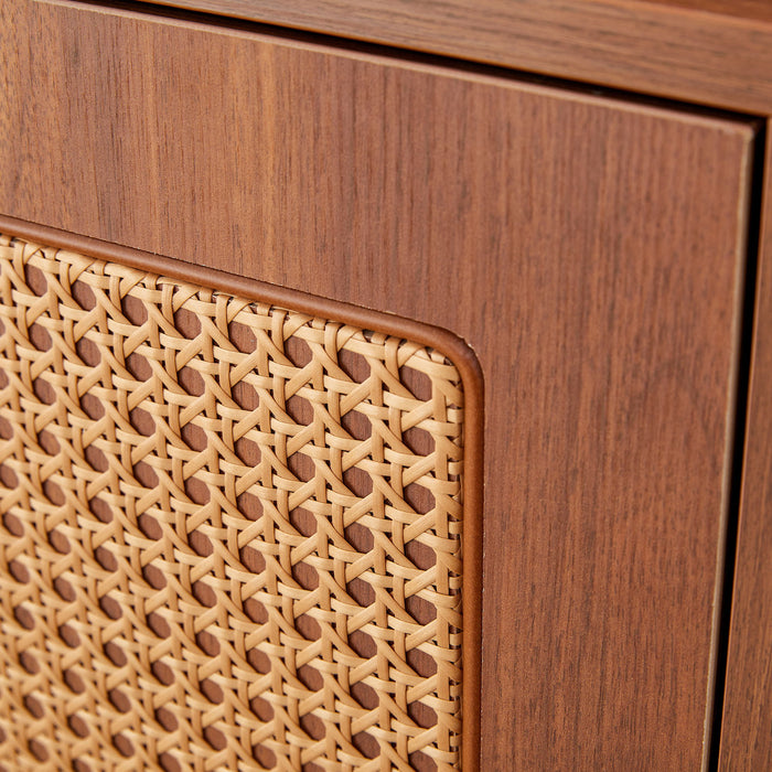 The Modern Minimalist Shoe Cabinet, Suitable For A Variety Of Styles Including Nordic, Japanese, And Industrial - Walnut