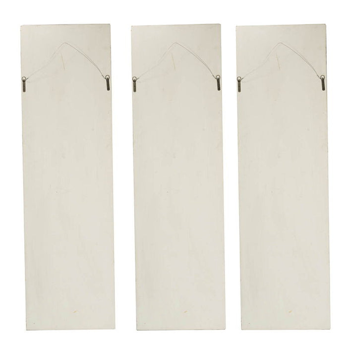 Set Of Large Wooden Rectangle Hanging Panels