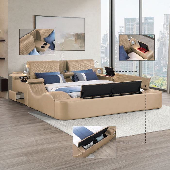 Zoya - Smart Multifunctional Bed, Built In Bluetooth Speakers, USB Charging
