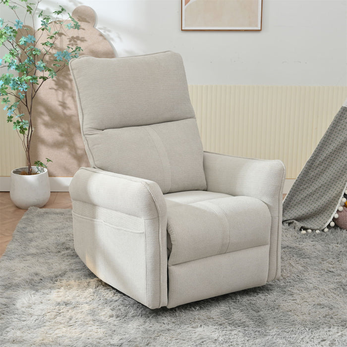 270° Power Swivel Rocker Glider Recliner Chair With USB Ports