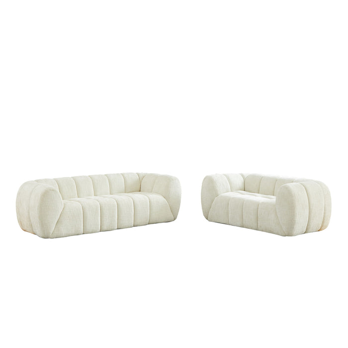 Quilted Cloud Sofa, Three-Seater - Beige