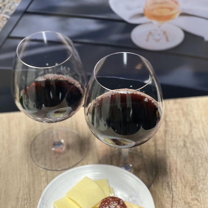 Tritan - Leadingware Unbreakable Wine Glass Set With Hammer Design Bpa Free Plastic, 22Oz - Clear