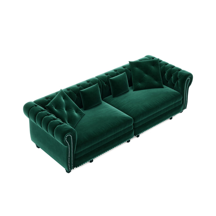 3 In 1 Pull Out Sofa Bed With Movable Ottoman