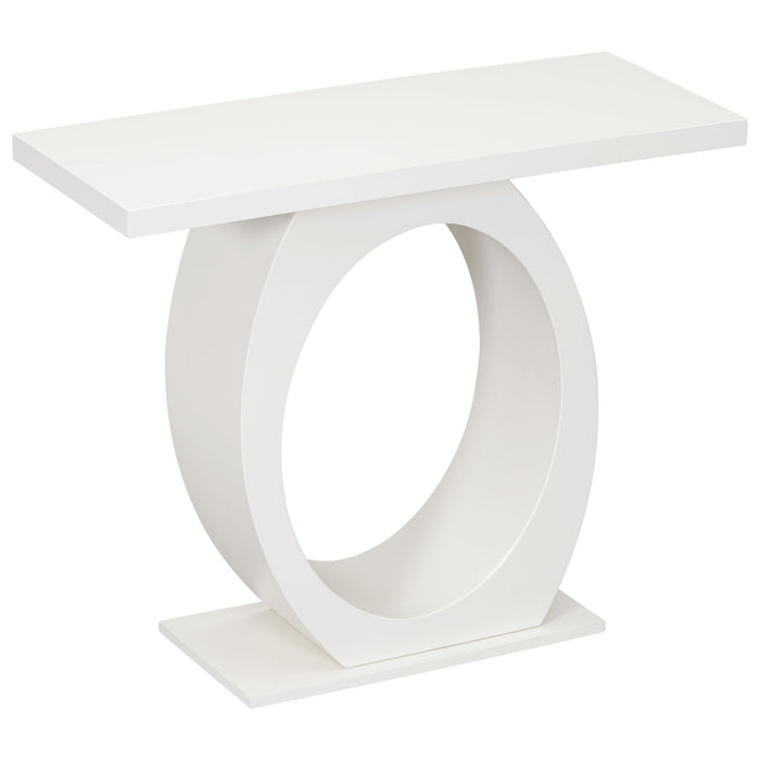 Console Table With Oval Base And Reinforced Bottom Plate