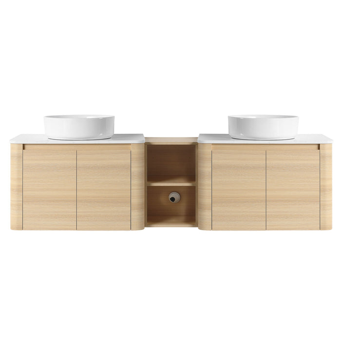 Mounted Bathroom Vanity With Art Sink, 1 Storage Shelf, Soft Close Door