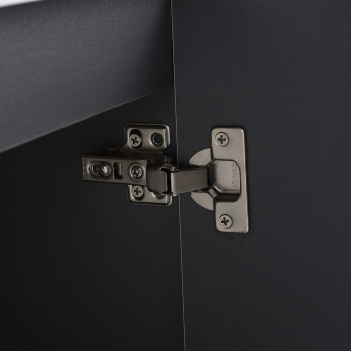 Contemporary Wall Mounted Bathroom Vanity With Resin Double Sink